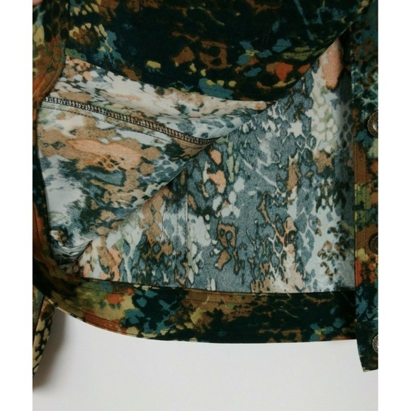 Petite Small Brown Blazer Animal Print Jacket - Picture 6 of 8